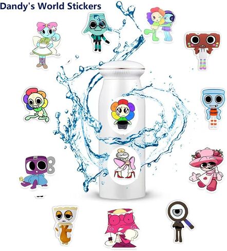 50 Pcs Dandy's World Stickers, Cute Dandy's Stickers Vinyl Decal for Teens Laptop and Water Bottle (50 Pcs) in Saudi Arabia