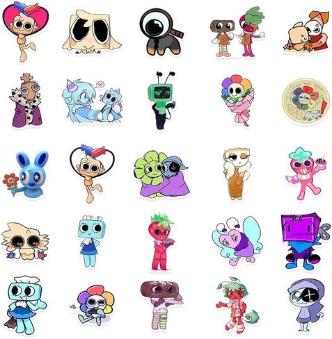 50 Pcs Dandy's World Stickers, Cute Dandy's Stickers Vinyl Decal for Teens Laptop and Water Bottle (50 Pcs) in Saudi Arabia