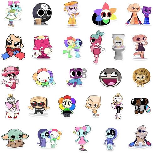50 Pcs Dandy's World Stickers, Cute Dandy's Stickers Vinyl Decal for Teens Laptop and Water Bottle (50 Pcs) in Saudi Arabia