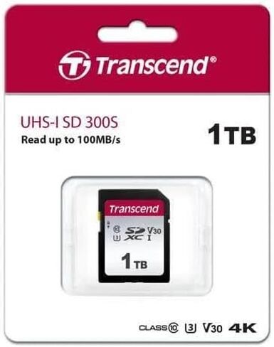 Transcend TS1TSDC300S 1TB SDXC UHS-I U3 V30 Memory Card in Saudi Arabia