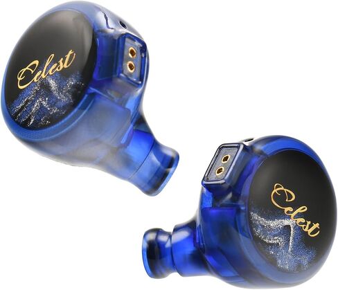 QOA Kinera Celest Pandamon 2.0 in Ear Monitor for Musicians, 3.5mm HiFi Wired Earphone, Enhanced SPD2.0 BA Driver IEM Earphone with Resin Housing, Stainless Steel Panel, 2-Pin Detachable Cable(Blue) in Saudi Arabia
