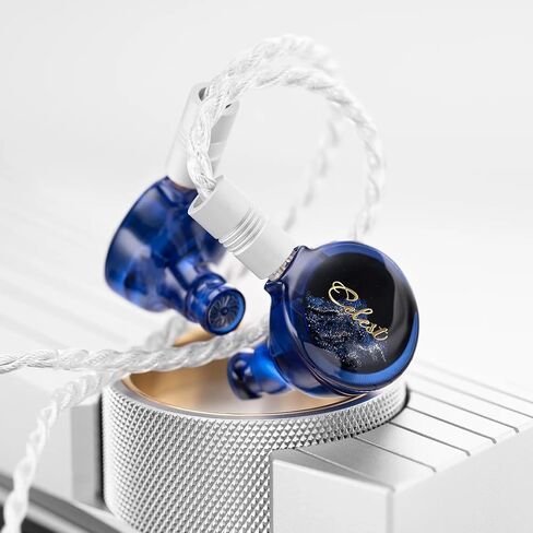 QOA Kinera Celest Pandamon 2.0 in Ear Monitor for Musicians, 3.5mm HiFi Wired Earphone, Enhanced SPD2.0 BA Driver IEM Earphone with Resin Housing, Stainless Steel Panel, 2-Pin Detachable Cable(Blue) in Saudi Arabia