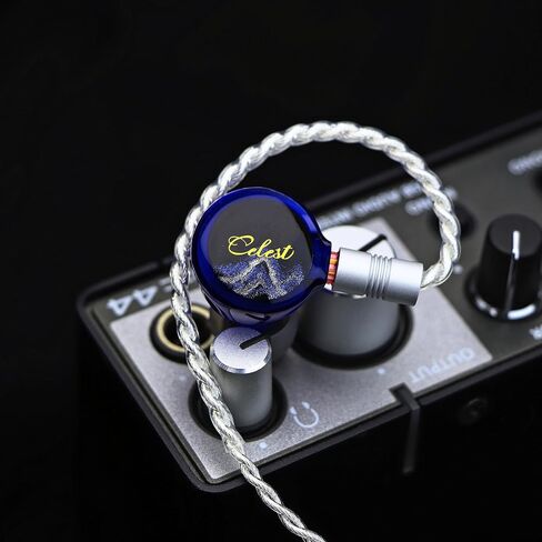 QOA Kinera Celest Pandamon 2.0 in Ear Monitor for Musicians, 3.5mm HiFi Wired Earphone, Enhanced SPD2.0 BA Driver IEM Earphone with Resin Housing, Stainless Steel Panel, 2-Pin Detachable Cable(Blue) in Saudi Arabia