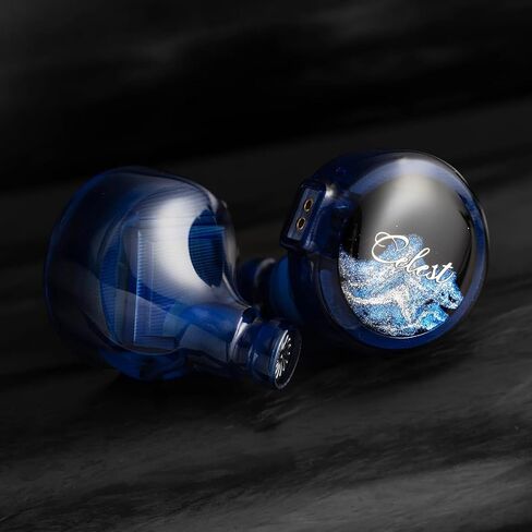QOA Kinera Celest Pandamon 2.0 in Ear Monitor for Musicians, 3.5mm HiFi Wired Earphone, Enhanced SPD2.0 BA Driver IEM Earphone with Resin Housing, Stainless Steel Panel, 2-Pin Detachable Cable(Blue) in Saudi Arabia