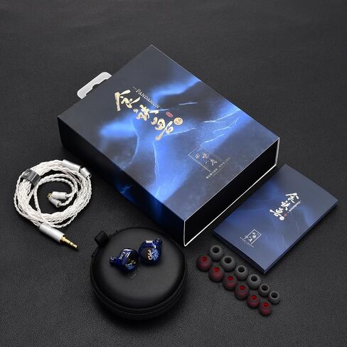 QOA Kinera Celest Pandamon 2.0 in Ear Monitor for Musicians, 3.5mm HiFi Wired Earphone, Enhanced SPD2.0 BA Driver IEM Earphone with Resin Housing, Stainless Steel Panel, 2-Pin Detachable Cable(Blue) in Saudi Arabia
