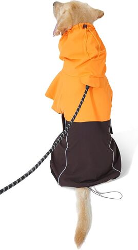RS Dog Raincoat, All-Weather Jacket, Waterproof, Windproof & Lightweight, Teflon™ Fabric Protector (Bright Orange, X-Large) in Saudi Arabia