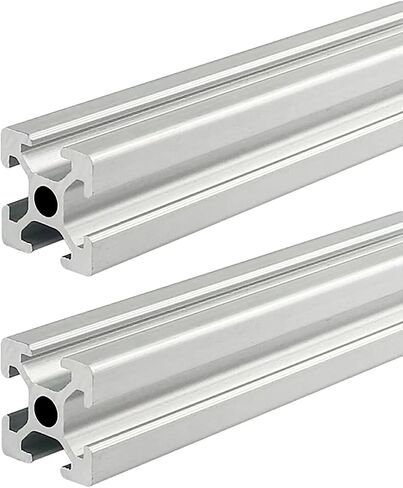 2 Pack 2020 V Slot Silver Aluminum Extrusion 39.37 inch / 1000mm Length, Extruded Aluminum 20mm x 20mm 20 Series V Type Profiles Anodized European Standard Linear Rail Frame 2Pcs in Saudi Arabia