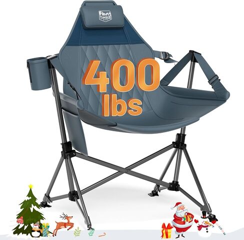 TIMBER RIDGE Heated Hammock Camping Chair, Oversized Swinging Hammock Chair with Adjustable Back and Seat, Rocking Camping Chair for Outdoor Lawn, Sports, Supports 400lbs (Power Bank not Included) in Kuwait