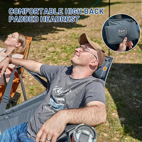 TIMBER RIDGE Heated Hammock Camping Chair, Oversized Swinging Hammock Chair with Adjustable Back and Seat, Rocking Camping Chair for Outdoor Lawn, Sports, Supports 400lbs (Power Bank not Included) in Kuwait