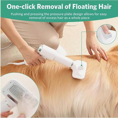 Pet Grooming, LIFEES pet hair dryers for dogs, 3-in-1 pet dog dryer quiet dog hair dryers and comb brush grooming, 300 Watts, Portable, Adjustable Temperature (Detachable - long) in Saudi Arabia
