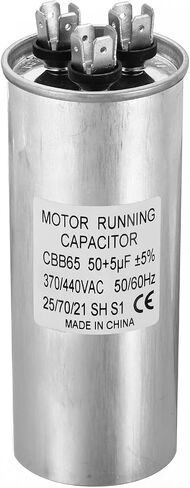 PATIKIL 45+5uF ±5% 45/5MDF 370/440V AC Fan Start Capacitor, CBB65 Circular Dual Run Capacitor for AC Motor Run Air Conditioner Cool Heat Pump Condenser Straight in Saudi Arabia