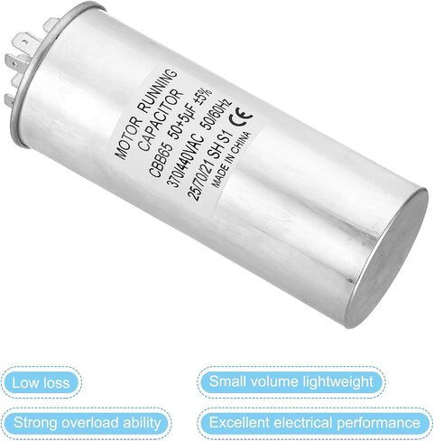 PATIKIL 45+5uF ±5% 45/5MDF 370/440V AC Fan Start Capacitor, CBB65 Circular Dual Run Capacitor for AC Motor Run Air Conditioner Cool Heat Pump Condenser Straight in Saudi Arabia