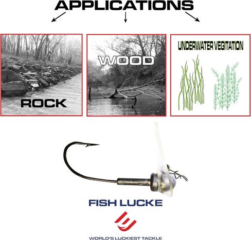 Luck E Strike Original Scrounger Jig Head - Creates Realistic Swimming Action to Soft Plastic Fishing Baits in Saudi Arabia