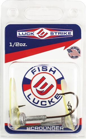 Luck E Strike Original Scrounger Jig Head - Creates Realistic Swimming Action to Soft Plastic Fishing Baits in Saudi Arabia