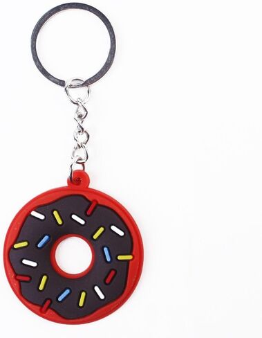 tenghong2021 Fun Cute Donut Keychain for Girl Woman Birthday Gift Theme Decorations Party Favors Purse Car Accessories (Purple) in Kuwait
