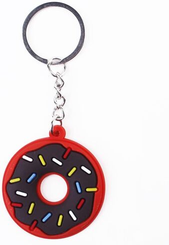 tenghong2021 Fun Cute Donut Keychain for Girl Woman Birthday Gift Theme Decorations Party Favors Purse Car Accessories (Purple) in Kuwait