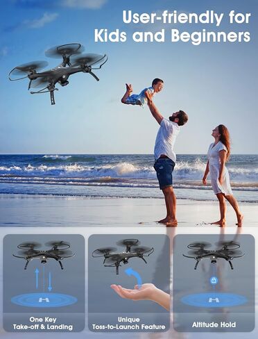 ATTOP FPV Drone with Camera for Adults/Kids/Beginners, Total 30 Mins Flight time FPV Drones, 120°Wide View, Easy Control with Remote/App/Voice, 1 Key Operation, Boys&Girls Toy Drone, CPSIA Certified in Saudi Arabia