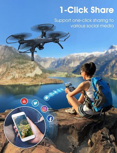 ATTOP FPV Drone with Camera for Adults/Kids/Beginners, Total 30 Mins Flight time FPV Drones, 120°Wide View, Easy Control with Remote/App/Voice, 1 Key Operation, Boys&Girls Toy Drone, CPSIA Certified in Saudi Arabia