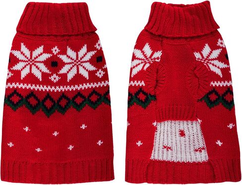 choyaxo Dog Christmas Sweater for Small Pet Dogs Cat Breathable Knitted Warm Cat Outfit for Christmas Warm Apparel for Winter (Red, Small) in Saudi Arabia