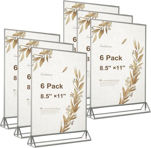10 Pack Acrylic Sign Holder 5x7 Gold Frames Sign Holders 5x7 Vertical Plastic Picture Frame Stand for Wedding Tables Menu Holder Photo Display in Saudi Arabia