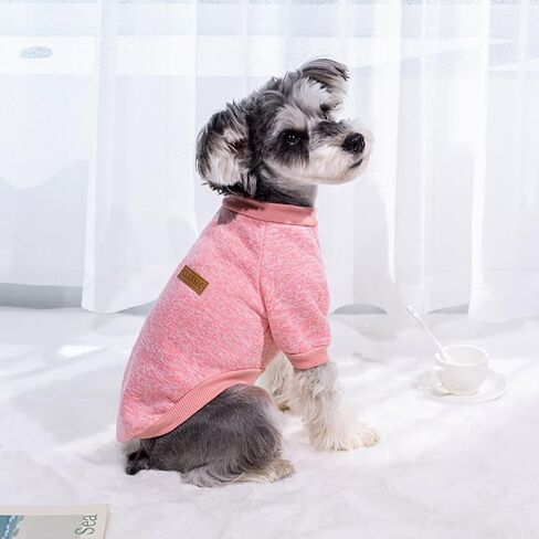 2 Pack Dog Sweaters for Small Dogs - Warm Winter Puppy Sweaters Cute Soft Dog Clothes Outfit Pet Costume for Boy Girl Doggie, Cat, Bulldog Pug Yorkie Kitten Chihuahua (Navy Blue, Grey, Large) in Saudi Arabia