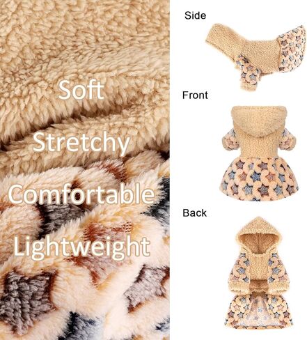 Kosiyi الكلب سترة الصوف الكلب هوديي الشتاء الكلب الملابس للكلاب الصغيرة صبي فتاة الحيوانات الأليفة هوديس للكلاب الطقس البارد الكلب معاطف الخريف الكلب البلوز ل تشيهواهوا يوركي القط سترة الكلب زي in Kuwait