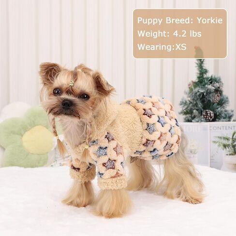 Kosiyi الكلب سترة الصوف الكلب هوديي الشتاء الكلب الملابس للكلاب الصغيرة صبي فتاة الحيوانات الأليفة هوديس للكلاب الطقس البارد الكلب معاطف الخريف الكلب البلوز ل تشيهواهوا يوركي القط سترة الكلب زي in Kuwait