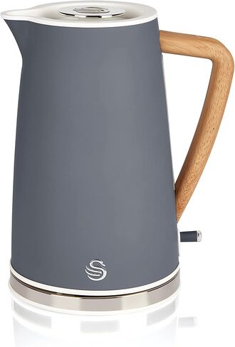 Swan SK14610WHTN Nordic Electric Kettle, 10"x6.3"x8.7", Cotton White in Kuwait
