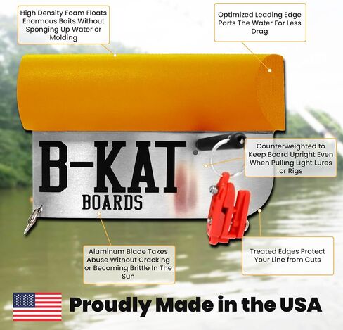 Multi-Species Planer Boards, for Walleye Striper Trout Catfish Skipjack, for Trolling, Dragging, Set of 2 Boards, Made in The USA in Saudi Arabia