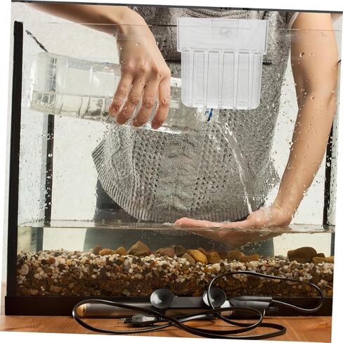 Aquarium Plant Holder, Aquatic Fish Tank Plant Holder with Hooks, Clear Aquatic Fishtank Planter Hanging Holder, Fish Tank Decorations Aquarium Decor in Saudi Arabia