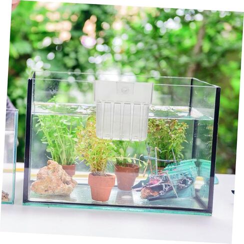 Aquarium Plant Holder, Aquatic Fish Tank Plant Holder with Hooks, Clear Aquatic Fishtank Planter Hanging Holder, Fish Tank Decorations Aquarium Decor in Saudi Arabia