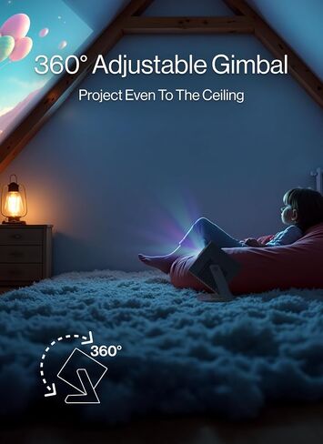 جهاز عرض Cube 600 Netflix، أصلي 1080 بكسل، جهاز عرض محمول مع واي فاي وبلوتوث، True 600 ISO Lumens، حامل انحراف قابل للتعديل 360 درجة، جهاز عرض خارجي تلقائي للفيديو in Saudi Arabia