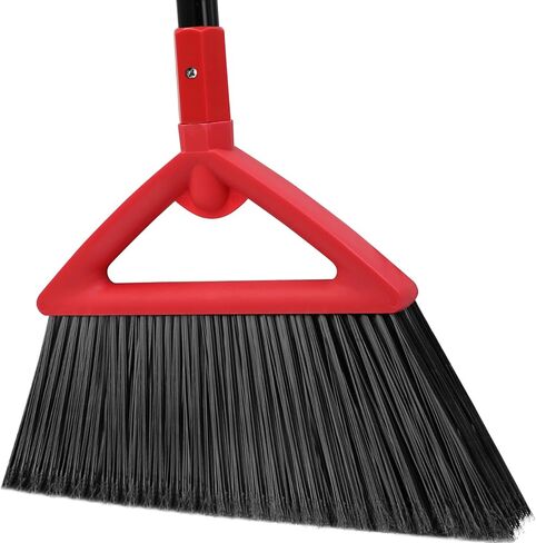 Heavy Duty Broom, Brooms for Sweeeping Indoor, Angle Broom with Long Pole, Outdoor Broom for Courtyard Garages Slidewalk, Indoor Broom for Kitchen Lobby Canteen Black in Saudi Arabia