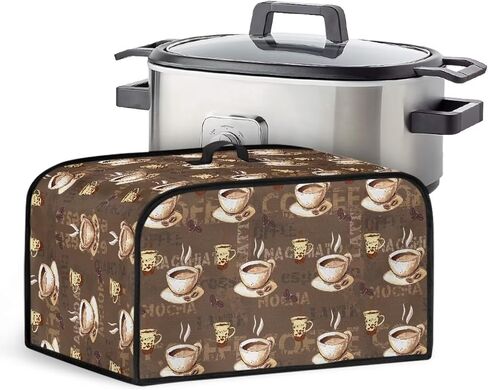 Coffee Slow Cooker Cover Slow Cooker Cover with Mesh Pocket and Top Handle Small Appliance Cover Home Decor Kitchen Accessories in Saudi Arabia