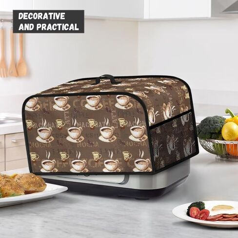 Coffee Slow Cooker Cover Slow Cooker Cover with Mesh Pocket and Top Handle Small Appliance Cover Home Decor Kitchen Accessories in Saudi Arabia