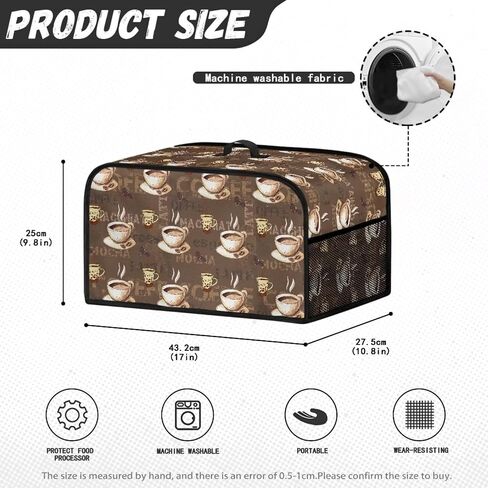 Coffee Slow Cooker Cover Slow Cooker Cover with Mesh Pocket and Top Handle Small Appliance Cover Home Decor Kitchen Accessories in Saudi Arabia