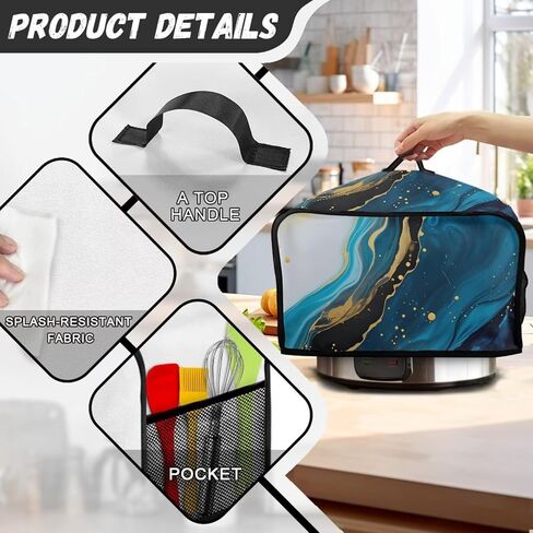 Coffee Slow Cooker Cover Slow Cooker Cover with Mesh Pocket and Top Handle Small Appliance Cover Home Decor Kitchen Accessories in Saudi Arabia