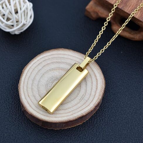 Pet Cremation Jewelry Urn Necklace for Ashes, Stainless Steel Rectangle Pet Paw Print Memorial Pendant for Dog Cat Ashes Keepsake Locket for Men Women in Saudi Arabia