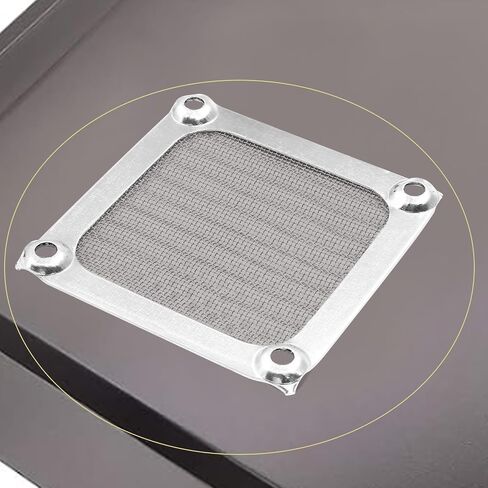 4Pcs Computer Fan Filter Grills, 120mm, Black | Aluminum Frame Mesh, Dustproof Cover, Includes Screws, For PC Case in Kuwait