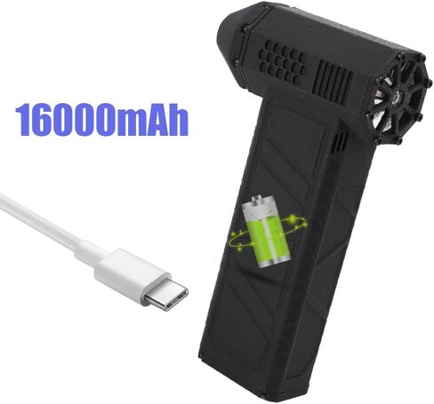 Air Duster, 300000RPM Compressed Air Jet Dry Blower 3 Gear Portable No Canned FanTypeC Fast Charging 16000mA air Broom for Deep Computer Clean Keyboard Car Dry Home in Saudi Arabia