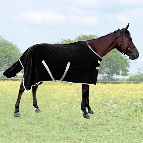1PC Warm-Keep Polar Fleece Horse Blanket - Detachable Neck Cover，Heavy Weight Winter Turnout ，Horse Care Blanket (135cm) in Saudi Arabia