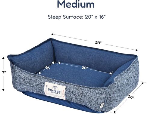 FluffyDream Dog Bed for Small Dog, Super Soft Pet Bed Furniture, Suitable for Dogs Up to 30lbs, 24'' x 20'', Sand in Kuwait