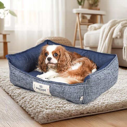 FluffyDream Dog Bed for Small Dog, Super Soft Pet Bed Furniture, Suitable for Dogs Up to 30lbs, 24'' x 20'', Sand in Kuwait