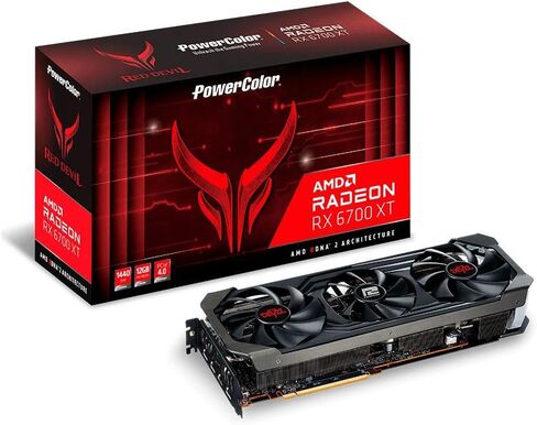 PowerColor Red Devil AMD Radeon RX 6700 XT Gaming Graphics Card with 12GB GDDR6 Memory, Powered by AMD RDNA 2, Raytracing, PCI Express 4.0, HDMI 2.1, AMD Infinity Cache (Renewed) in Kuwait