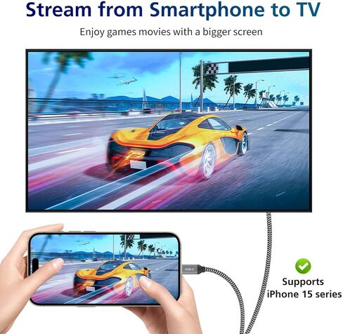 كابل USB C إلى DisplayPort 1.4، يدعم 8K@60 هرتز، 4K@240 هرتز كابل USB C إلى DP (كابل Thunderbolt 4 إلى DisplayPort، كابل DisplayPort إلى USB C) لجهاز iPhone 15 MacBook (USB C إلى DP أحادي الاتجاه) in Saudi Arabia