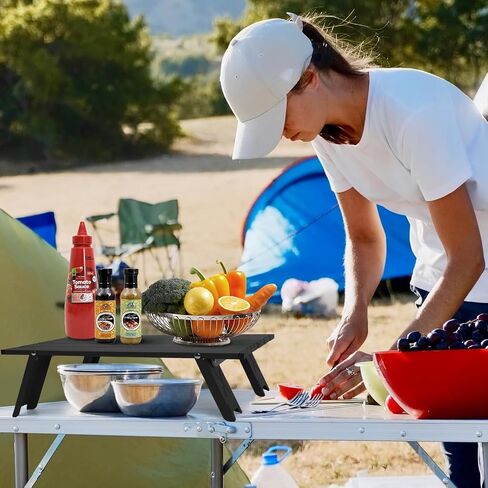 Small Ultralight Folding Beach Table, Mini Portable Low Camping Table Aluminum, White in Saudi Arabia