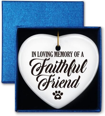 Memorial Ornament Gift for Loss of Pet, Loved Beyond Words Missed Beyond Measure, Sympathy Bereavement Keepsake Gifts for Loss of Dog Cat, Rememberance Gift for Loss of Dog Cat, Dog Owner, Cat Owner in Saudi Arabia