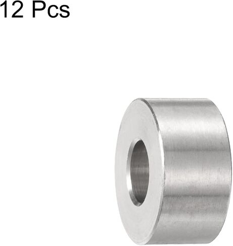 uxcell 12pcs Stainless Steel Spacer 8.5mm Bore x 20mm OD x 2mm Length Screw Bushing Plain Finish Round Metal Spacer for M8 Screws Bolts and Rods in Saudi Arabia
