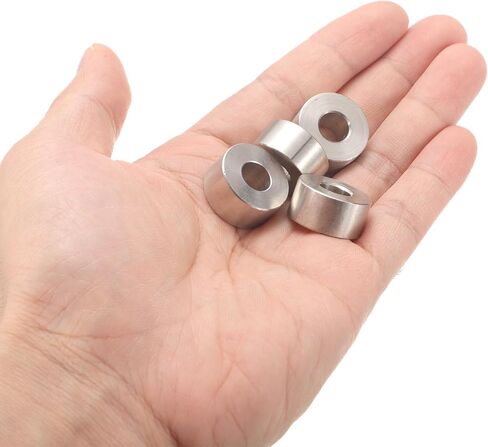 uxcell 12pcs Stainless Steel Spacer 8.5mm Bore x 20mm OD x 2mm Length Screw Bushing Plain Finish Round Metal Spacer for M8 Screws Bolts and Rods in Saudi Arabia