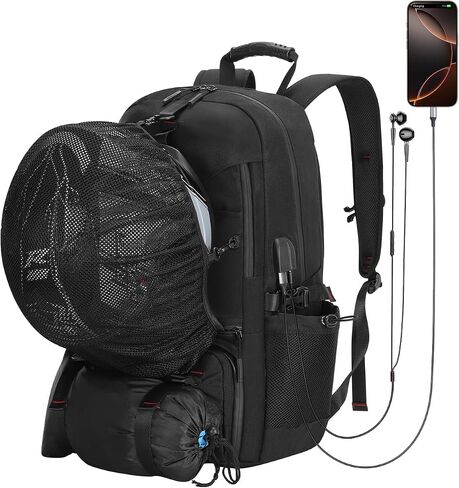 Motorcycle Backpack Travel Backpack Feature Large Capacity and are Waterproof - Perfect for Carrying Motorcycle Accessories, Helmet and More in Saudi Arabia
